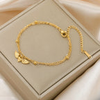 Ρυθμιζόμενο βραχιόλι με φτερά αγγέλου χρυσό