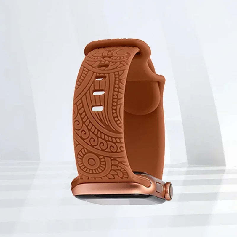 Κορδέλα Apple Watch με καφέ σχέδια