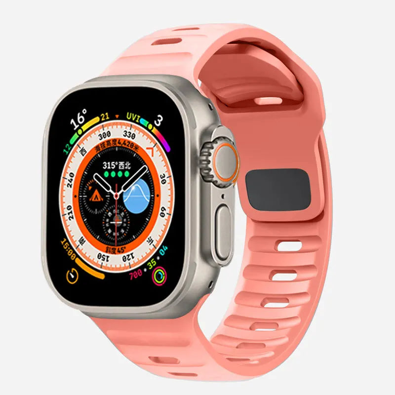 Βραχιόλι Apple Watch από χειρουργικό σιλικόνη ροζ