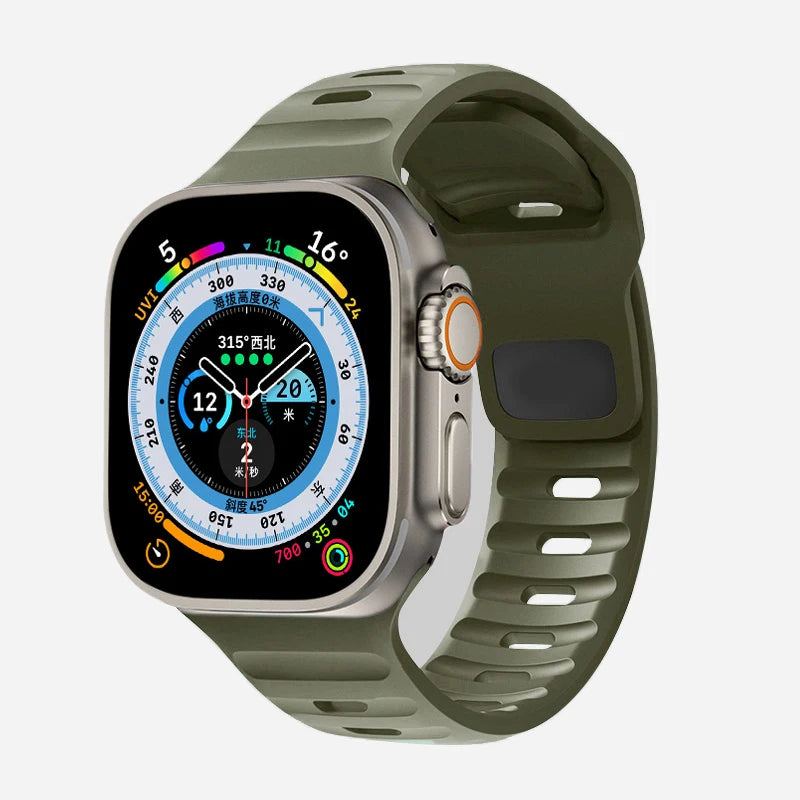 Βραχιόλι Apple Watch από χειρουργικό σιλικόνη πράσινο