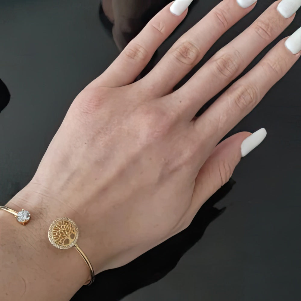 Βραχιόλι Δέντρο της Ζωής Χρυσό - Ασήμι - Χαλκός 