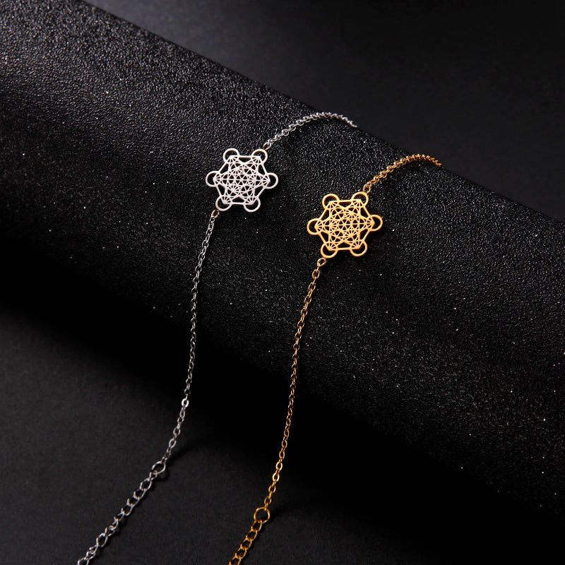 Βραχιόλι Γυναικείο Κύβος του Μετατρόν ασημένιο