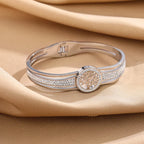 Βραχιόλι με Δέντρο της Ζωής και Ασημένιο Κρύσταλλο