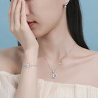 Βραχιόλι με γάτα, λίθο της σελήνης και ζιρκόν