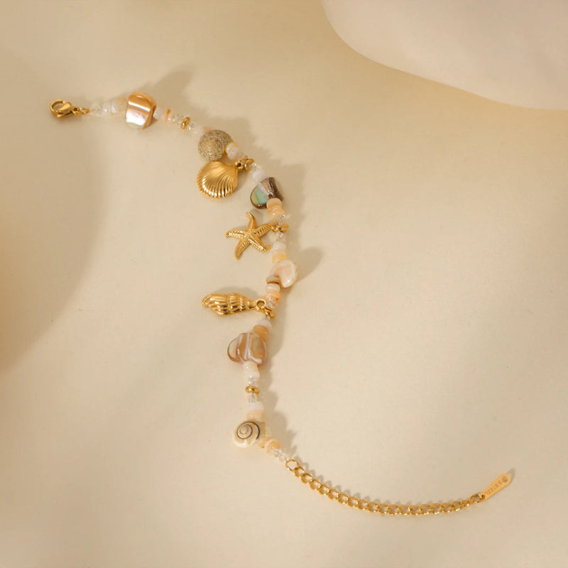 Βραχιόλι με κοχύλια και όστρακο