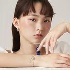 Βραχιόλι με Κρύσταλλο Πέτρα του Φεγγαριού και Αστέρια από Ζιρκόνιο