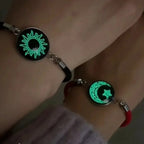 Βραχιόλι με Ημισέληνο και Φωτεινό Ήλιο κόκκινο και μαύρο