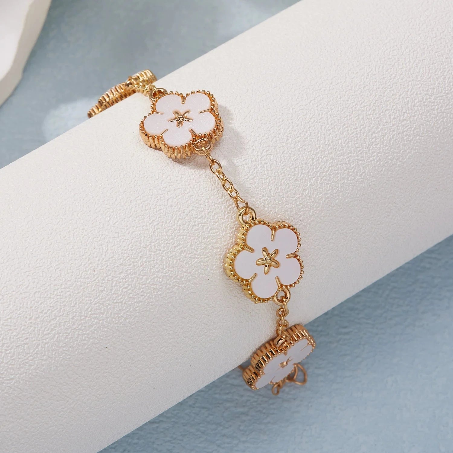 Bracelet avec Fleurs pour Femme blanc