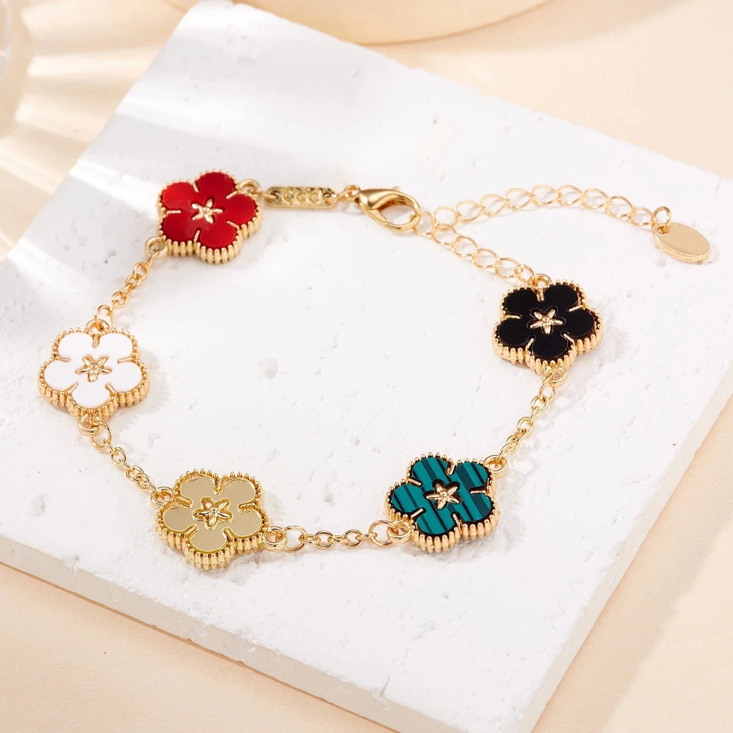 Bracelet avec Fleurs pour Femme multicolore