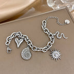 Βραχιόλι με Ήλιο και Κοχύλια για Άντρες ή Γυναίκες ασημί