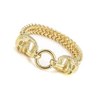 Βραχιόλι με Κρανία για Άντρες χρυσό