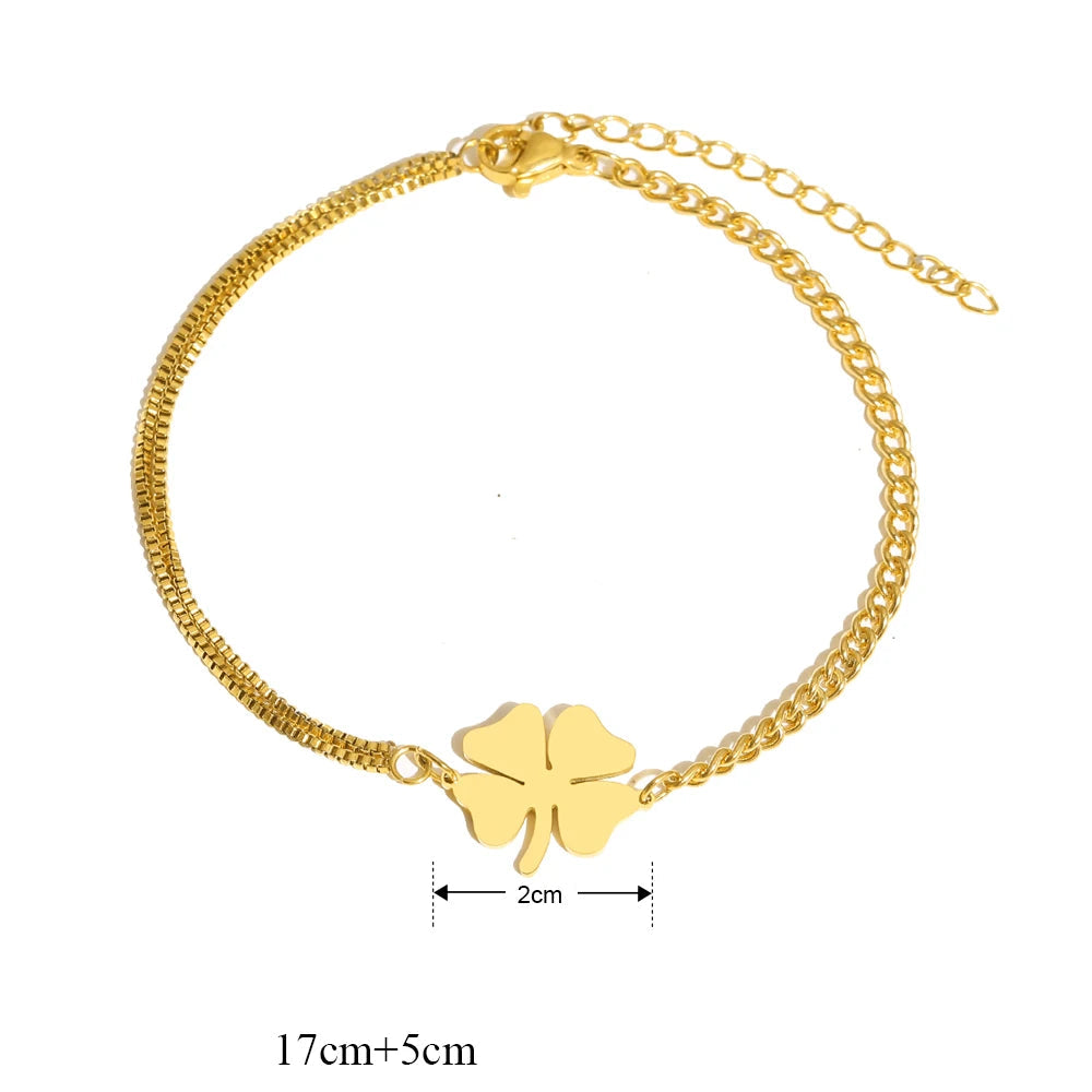 Βραχιόλι με Τετράφυλλη Τριφύλλη Φυλαχτό