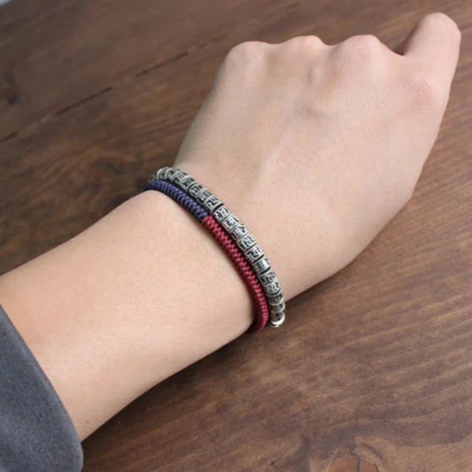 Βραχιόλι Gourmette Βουδιστικό Φυλαχτό Σκαλιστό