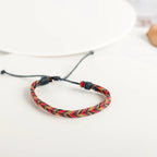 Πολύχρωμο πλεκτό βραχιόλι βραζιλιάνικου τύπου