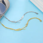 Βραχιόλι καρδιά και φτερά αγγέλου