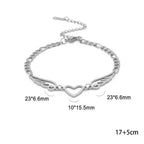 Βραχιόλι καρδιά και φτερά αγγέλου