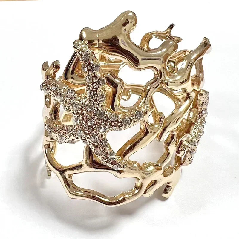 Βραχιόλι Κοράλλι και Αστερίας της Θάλασσας χρυσό