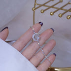 Βραχιόλι Ημισέληνος Γυναικείο Gourmette Ζιργκόν