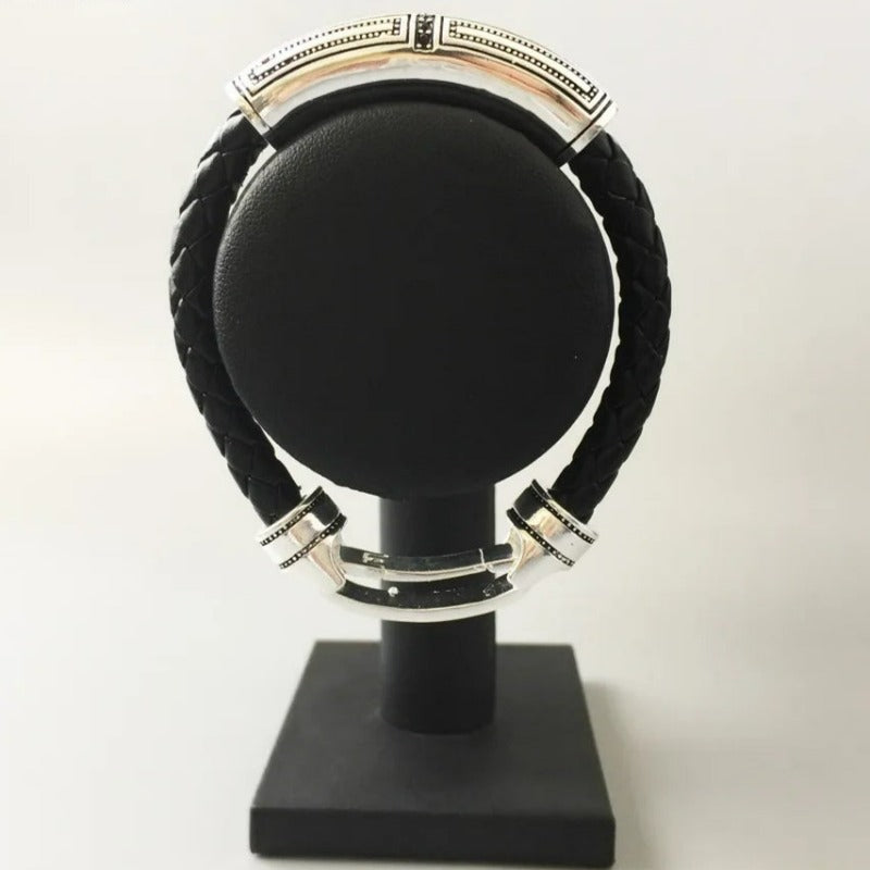 Βραχιόλι Rustic Σταυρός από Δέρμα - Exception®