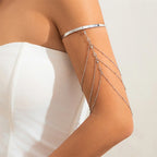 Βραχιόλι Μπράτσου Γυναικείο Κομψό - Διακοσμητικό Άνω Μπράτσου και Κοσμήματα Αλυσίδα Δικέφαλου ασημί