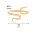 Βραχιόλι Χεριού Γυναικείο Ουρά Φιδιού - Διακοσμητική Αλυσίδα Χεριού και Κόσμημα Δικέφαλου σε Χρυσό