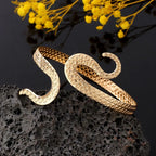 Βραχιόλι Χεριού Γυναικείο Ουρά Φιδιού - Διακοσμητική Αλυσίδα Χεριού και Κόσμημα Δικέφαλου σε Χρυσό