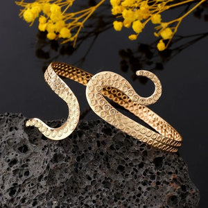 Βραχιόλι Χεριού Γυναικείο Ουρά Φιδιού - Διακοσμητική Αλυσίδα Χεριού και Κόσμημα Δικέφαλου σε Χρυσό