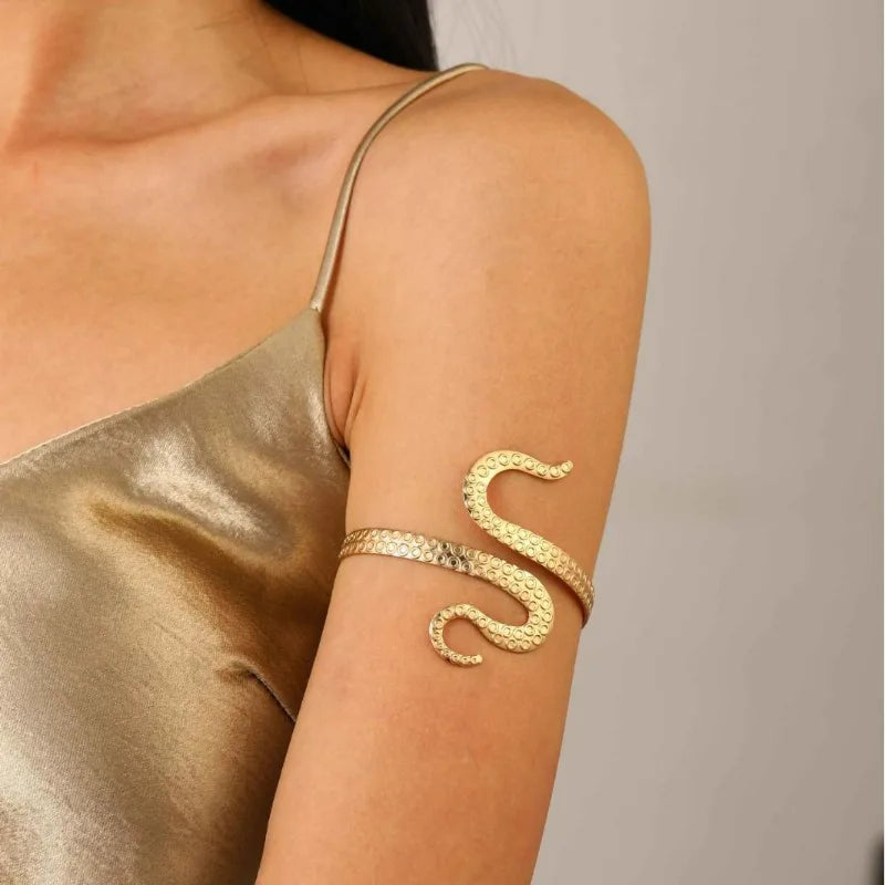 Βραχιόλι Χεριού Γυναικείο Ουρά Φιδιού - Διακοσμητική Αλυσίδα Χεριού και Κόσμημα Δικέφαλου σε Χρυσό