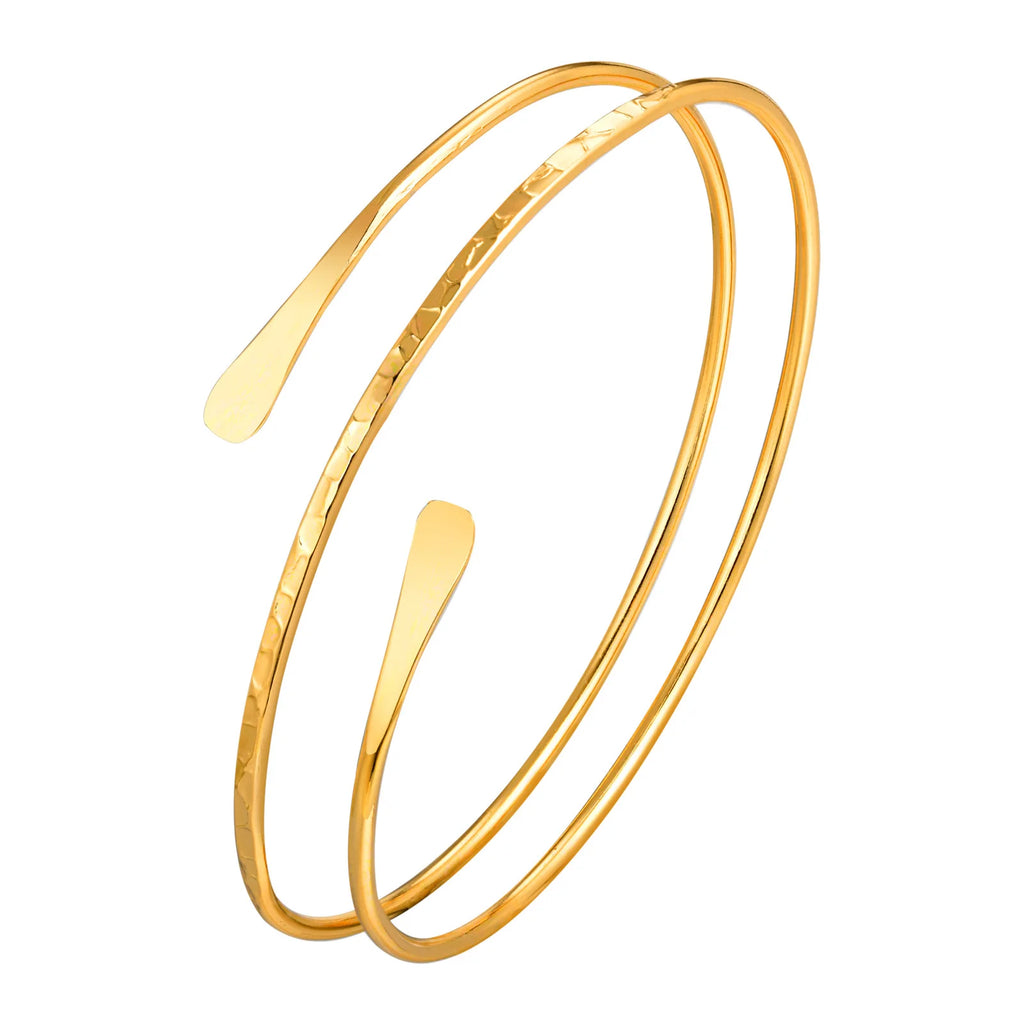 Βραχιόλι μπράτσου για γυναίκα - λεπτή αλυσίδα δικεφάλου χρυσό