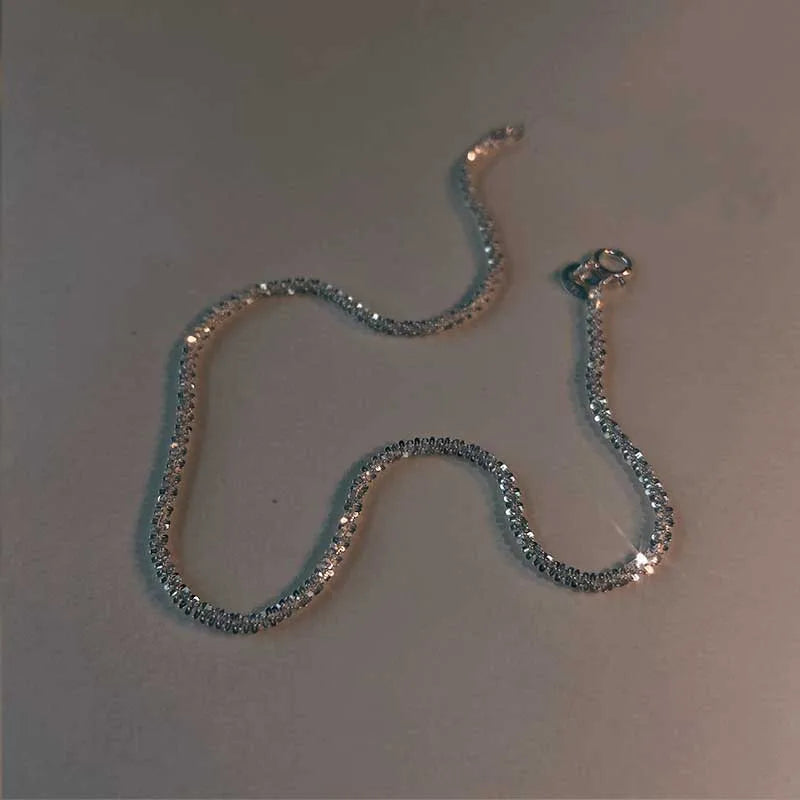 Κομψό βραχιόλι αστραγάλου ασημί