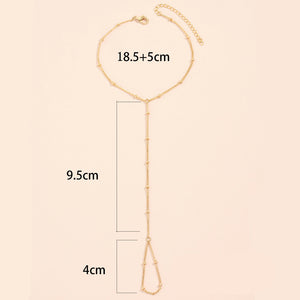 Bracelet de Main Bijou Chaîne Femme Main & Doigt