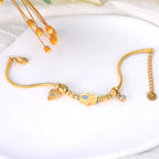 Βραχιόλι Προστασίας με Χέρι της Φατμά και Μπλε Μάτι χρυσό