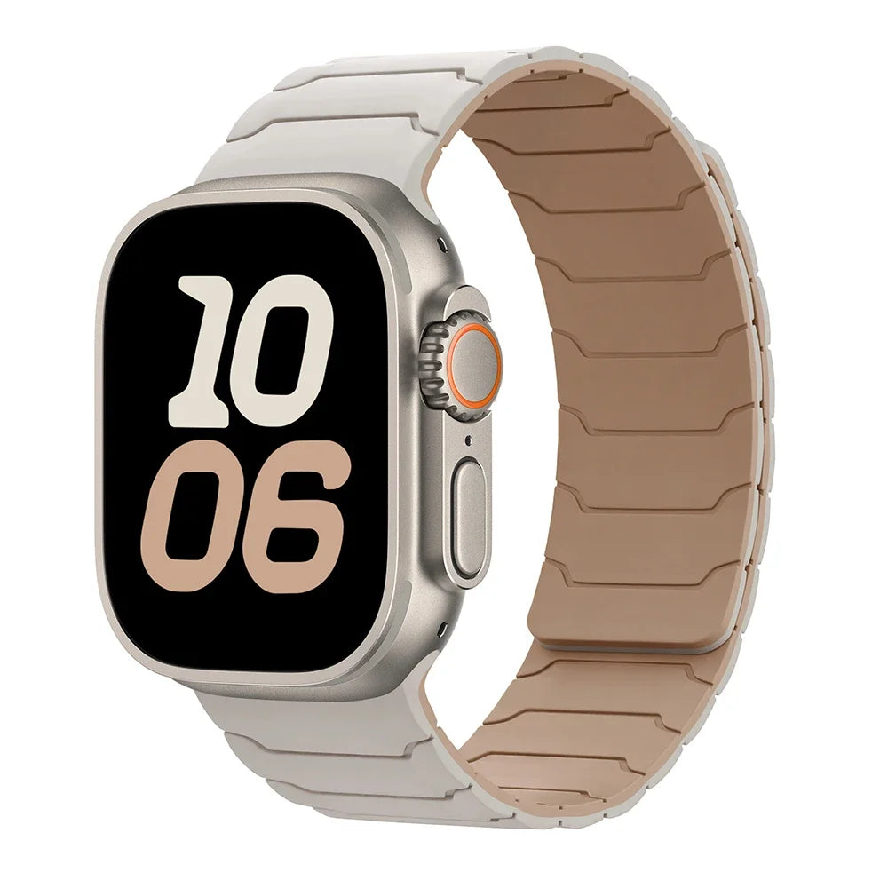 Μαγνητικό λουράκι αντικατάστασης για Apple Watch λευκό μπεζ