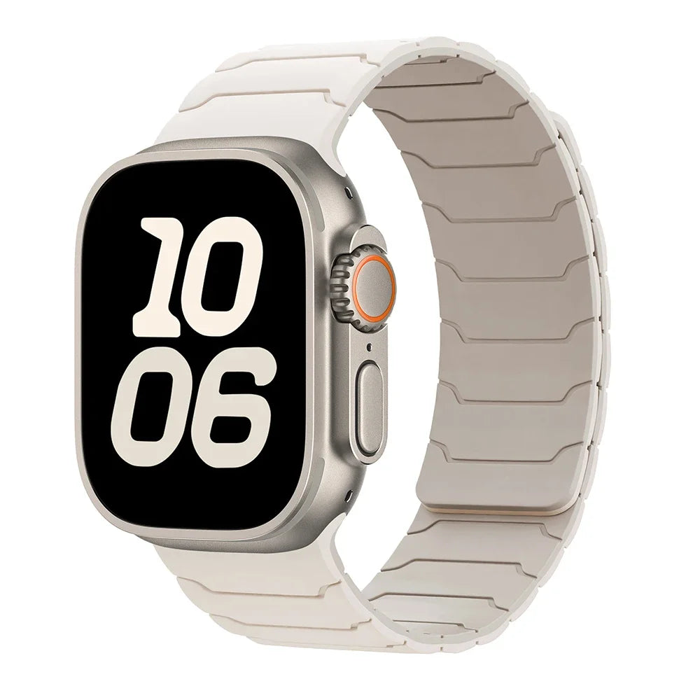 Μαγνητικό λουράκι αντικατάστασης για Apple Watch λευκό