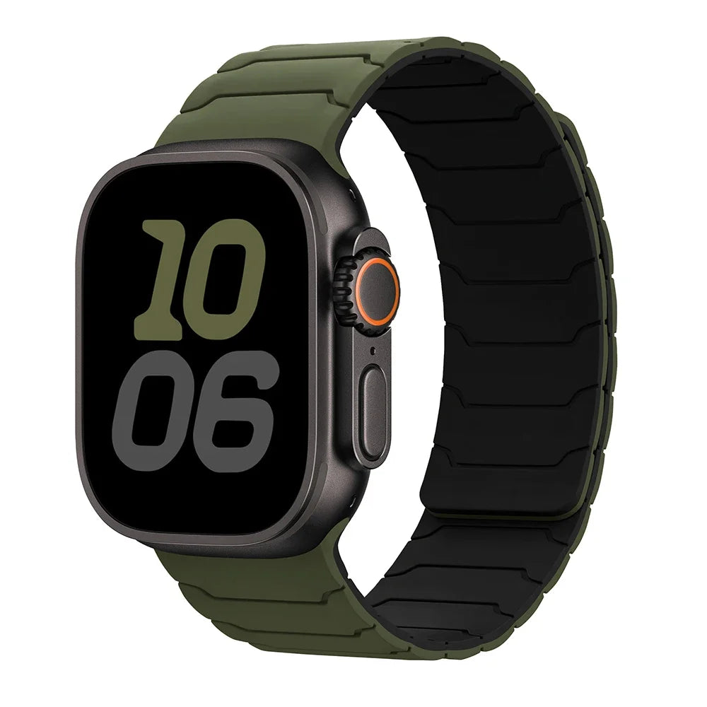 Μαγνητικό λουράκι αντικατάστασης για Apple Watch πράσινο μαύρο