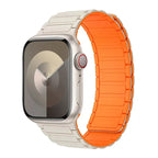 Μαγνητικό ανταλλακτικό λουράκι για Apple Watch μπεζ πορτοκαλί