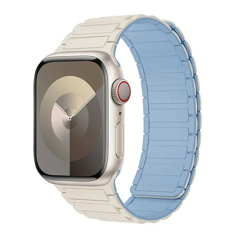 Μαγνητικό ανταλλακτικό λουράκι για Apple Watch λευκό μπλε