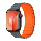 Μαγνητικό ανταλλακτικό λουράκι για Apple Watch γκρι πορτοκαλί