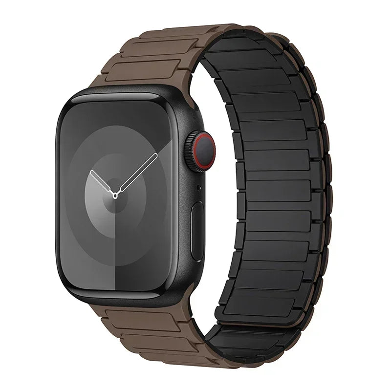 Μαγνητικό ανταλλακτικό λουράκι για Apple Watch καφέ μαύρο