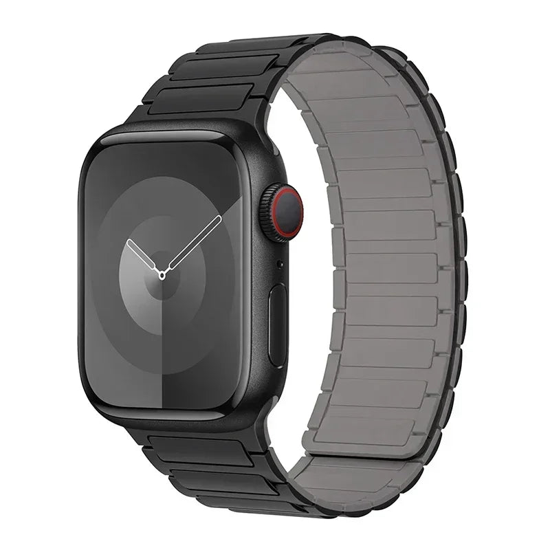 Μαγνητικό ανταλλακτικό λουράκι για Apple Watch μαύρο και γκρι
