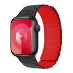 Μαγνητικό ανταλλακτικό λουράκι για Apple Watch μαύρο κόκκινο
