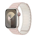 Μαγνητικό ανταλλακτικό λουράκι για Apple Watch ροζ και λευκό