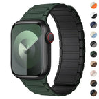 Μαγνητικό ανταλλακτικό λουράκι για Apple Watch πράσινο μαύρο