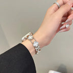 Ανταλλακτικό λουράκι για Apple Watch - σχέδιο τριφύλλι ασημί