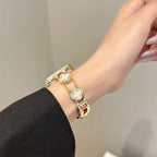 Ανταλλακτικό λουράκι για Apple Watch - σχέδιο τριφύλλι χρυσό