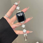 Ανταλλακτικό λουράκι για Apple Watch - σχέδιο τριφύλλι ασημί