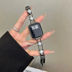 Ανταλλακτικό λουράκι για Apple Watch - σχέδιο τριφύλλι μαύρο