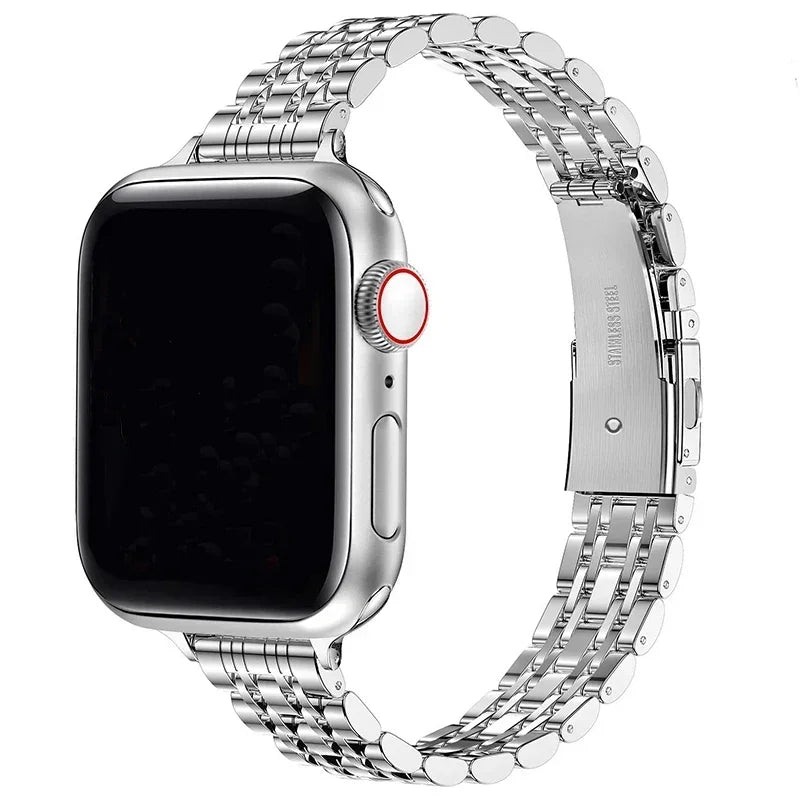 Ανταλλακτικό βραχιόλι για <span data-glossary-id="Apple Watch">Apple Watch</span> από ανοξείδωτο ατσάλι σε ασημί χρώμα