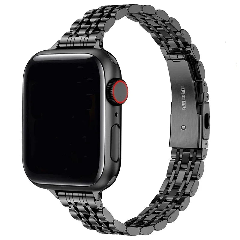 Ανταλλακτικό βραχιόλι για <span data-glossary-id="Apple Watch">Apple Watch</span> από ανοξείδωτο ατσάλι σε μαύρο χρώμα