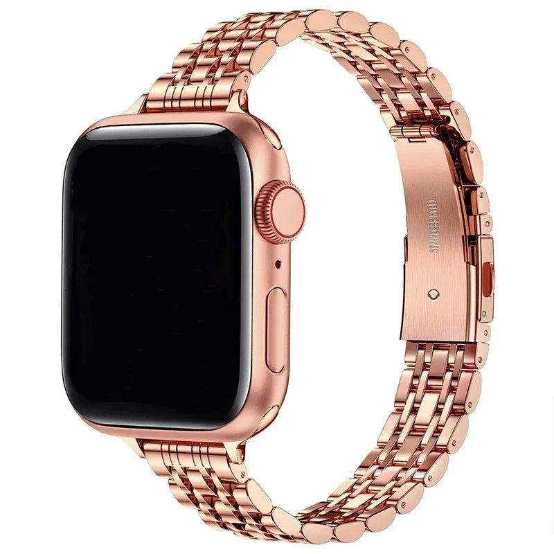 Ανταλλακτικό βραχιόλι για <span data-glossary-id="Apple Watch">Apple Watch</span> από ανοξείδωτο ατσάλι σε ροζ χρυσό χρώμα